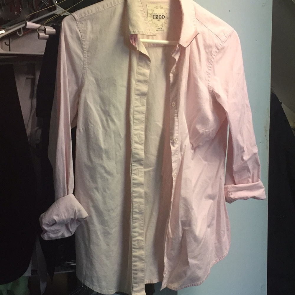Pink button down polo LIKE NEW